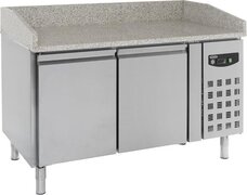 - Professionele Pizzawerkbank | 2 Deuren | RVS | | 7950.0040 | Horeca grijs