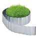 Relaxdays borderrand metaal, kantopsluiting 6 meter, tuinafboording, voor perk en gazon, flexibel, 16 cm hoog, zilver