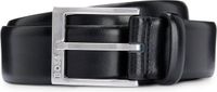 BOSS Leren Riem Elloy Sz35 Leather Belt W80 Black Zwart