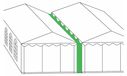 Gouttière de connexion pour tentes de réception 10 m – PVC 500 g/m², ferme l'espace entre deux tentes