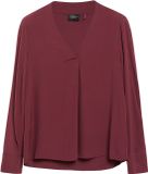 s.Oliver Lichte chiffonblouse met V-hals bordeaux