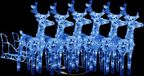 vidaXL Kerstversiering rendieren en slee 320 LED acryl