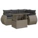 vidaXL 5-delige loungeset met kussens, polyrattan, grijs