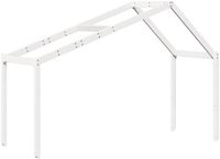 vidaXL Kinderbedhuisje - 203x95,5x142 cm - Massief Grenenhout - Wit