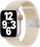 Strap-it nylon smartwatch bandje - Sterrenlicht - Gevlochten bandje voor Apple Watch Series 1-11, SE, SE2, SE3 - 38/40/41/42mm