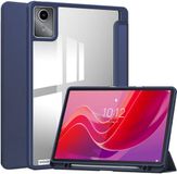 EtuiTab Serie - Transparante Pencil Hoes - Lenovo Tab M11/K11/K11E - Met Penhouder - Ciemno-niebieski