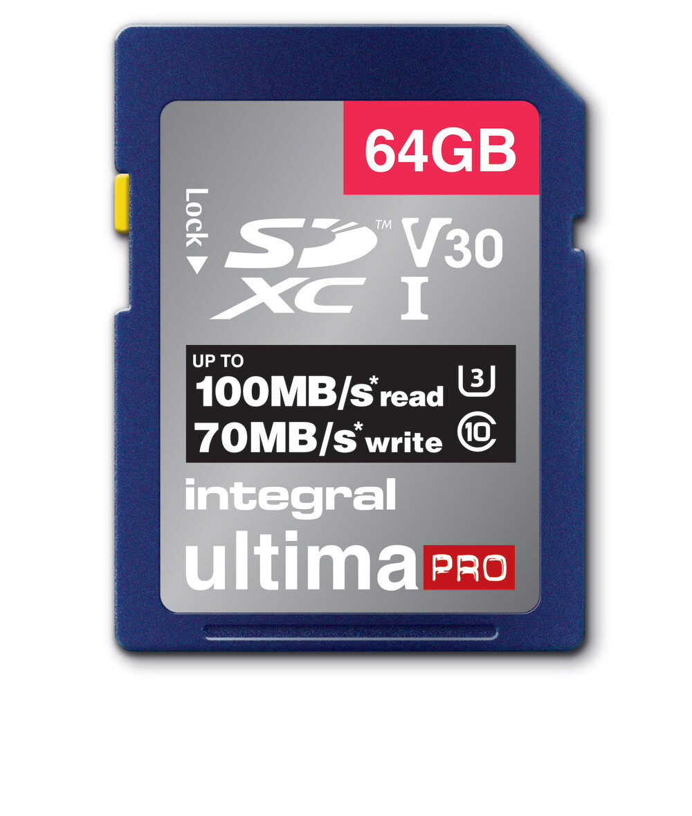 Integral 64GB SDXC 100-90MB/s UHS-I V30