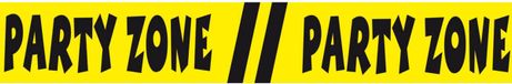 Folat Markeerlint party zone - 15 meter - geel/zwart