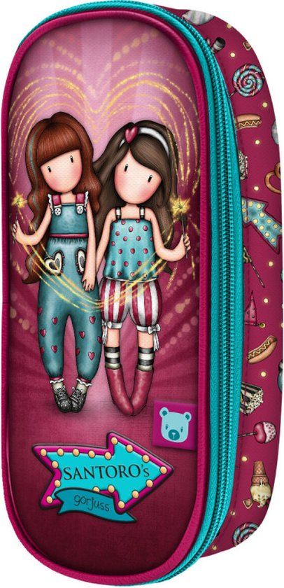 Gorjuss Fireworks School Pencil Case - Brown