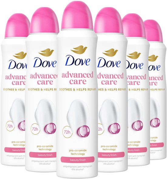 Dove Advanced Care Beauty Finish Deodorant Spray - 6 x 150ml - Anti-Transpirant