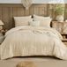 Jacquard linge de lit, beige, taille 200x200 cm