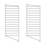 Montant d'étagère String Gris foncé, 85x30 cm, lot de 2