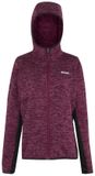 Regatta Fleece met capuchon en volledige rits voor dames Kemilia - Polyester/Elastaan - Dark Pimento/Black - Maat 46