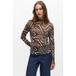 OBJECT aansluitende top met print - bruin