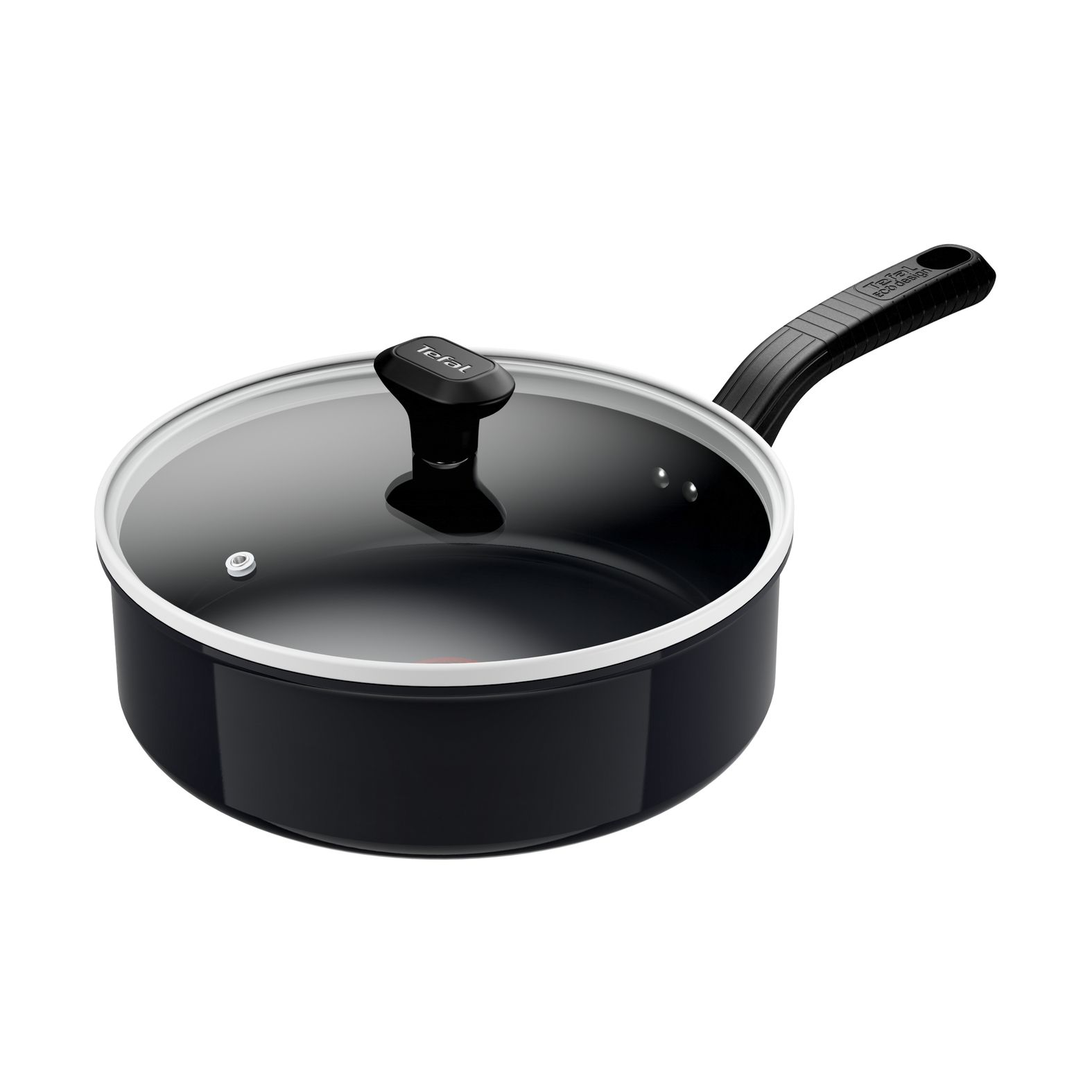 Tefal Cook & Change Hapjespan 24 cm C4853235 - Zwart - Rond - Met Deksel - Keramische Antiaanbaklaag - Geschikt voor Inductie