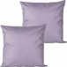 Anna's Collection Coussins d'extérieur - 2x - Lilas Violet - 45 x 45 cm