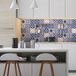 Ambiance Sticker Zelfklevende tegelmuurstickers voor keuken en badkamer - 9 Egyptisch blauwe Azulejo tegelstickers - 9 stickers 10x10cm
