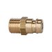 Riegler 280.620 Temperier-insteeknippel DN 9, met afsluitklep, AG, MS 2.0401, M14 x 1,5, PN max. 15 bar, medium/omgevingstemperatuur. -20 °C tot 160 °C