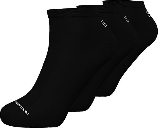 DOUBLE FERDINAND Enkelsokken 3-Pack Zwart 39/42