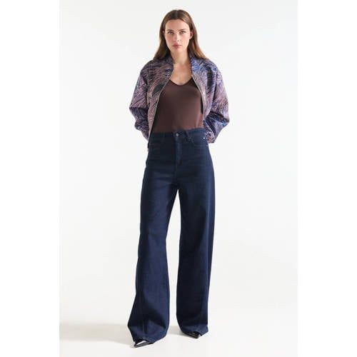JANSEN Amsterdam wide leg jeans - donkerblauw