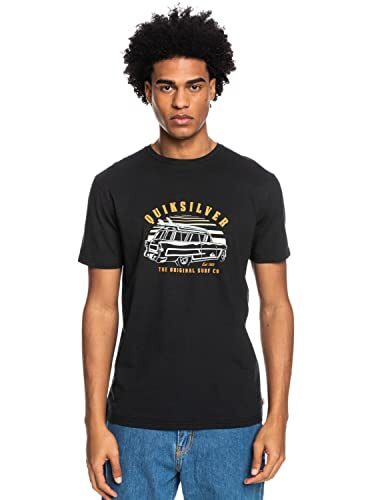 Quiksilver The Surf Road - T-Shirt - Heren - XS - Zwart