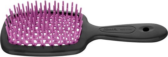 Kleine Superbrush kleine borstel voor het ontwarren van haar Zwart-Fuchsia