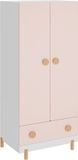 en.casa Kinderkledingkast Vaarentaa met lade 126x60x41 cm roze