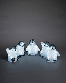 KONSTSMIDE Acrylic Penguin 5 Pc Set LED