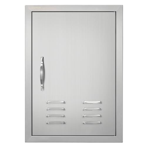 VEVOR Grill Access Door, 610 x 431 mm, Stainless Steel, Outdoor Kitchen Door