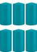 Trend Candles Bougie cylindrique/bougie tronc - 6x - turquoise - 8 x 15 cm - 69 heures de combustion