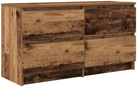 vidaXL Tv-meubel 100x35x54 cm bewerkt hout oud houtkleurig
