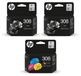 HP 308 Noir & Couleur Cartouches, 3 pièces, pack combiné