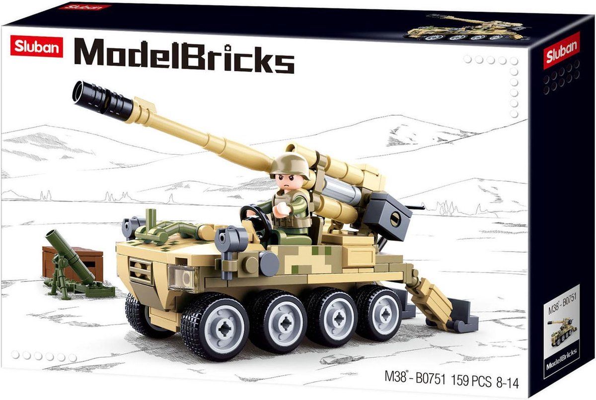 Sluban 8x8 Mobile Cannon - 6938242956110
