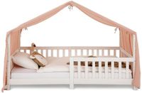 IDIMEX LIAN Beddekking met pompons - Roze
