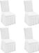 Vevor Lange Geplooide Stoelhoes Met Beenzakken 4 Stuks - Wit