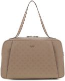 GUESS Devon Travel Tote Taupe Logo Schoudertas