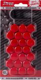 Set J-TEC Wielbout Wielmoer 17mm Doppen Beschermende Afdekkapjes Rood 20 stuks (set)