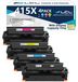HP Cartouches de toner 415X KCMY (4 pièces) pour HP Color LaserJet Pro M454/M479