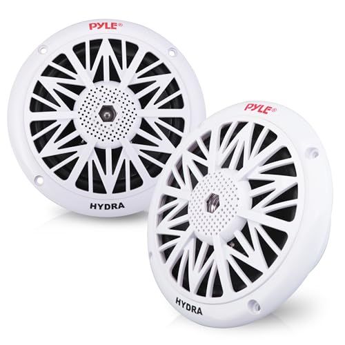 Pyle Marine Luidsprekers - 2-weg Waterdichte en Weerbestendige Speakers -13 cm Maritieme Luidsprekers - Buitenluidsprekers - Audio Stereo Geluidssysteem - 150 Watt - Slank Ontwerp - 1 Paar