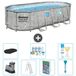 Bestway Ovaal Power Steel Swim Vista Zwembad - Steenprint - 549 x 274 x 122