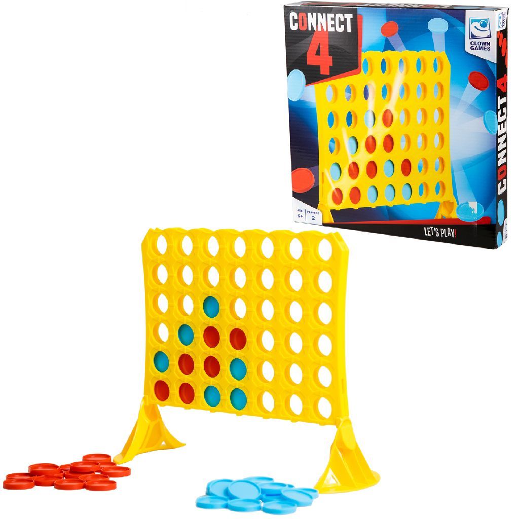 Clown Games Connect4 Board Game - Family Game for Adults & Children - Ages 6+