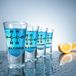 Grappige Mad Monkey Set van 4 grappige borrelglazen met chemische alcoholformule
