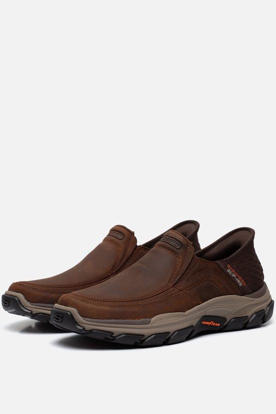 Skechers Slip-ins Respected - Elgin - Heren Instappers - Bruin - Maat 43