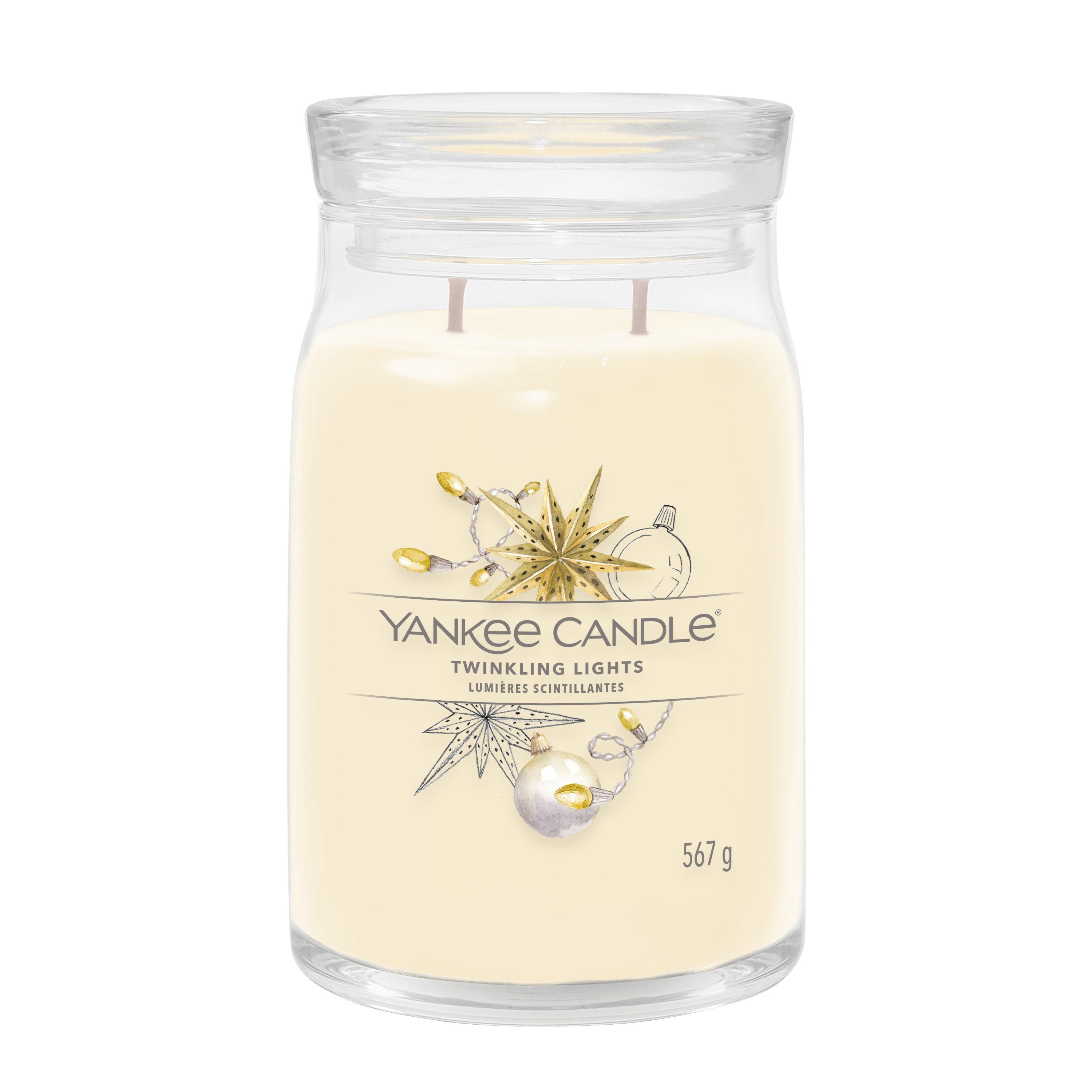 Yankee Candle Cylinder Candle - Twinkling Lights - 90 Hour Burn Time