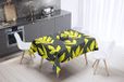 Bonamaison Tafelkleed, Anti-Mold, Sneldrogend, Waterdicht, 100% Polyester Tafellaken, Neon Geel, Rook, 140 x 140 Cm