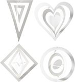 Creotime 3D Kartonnen Ornamenten Set - Wit - Karton - 16 Stuks