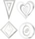 Creotime 3D Kartonnen Ornamenten Set - Wit - Karton - 16 Stuks