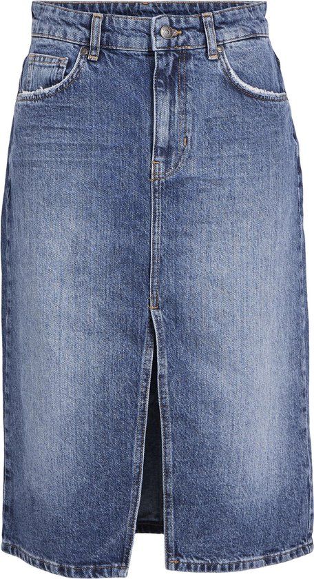 OBJECT Objharlow Midi Denim Skirt Rokken Dames - Blauw - Maat XL