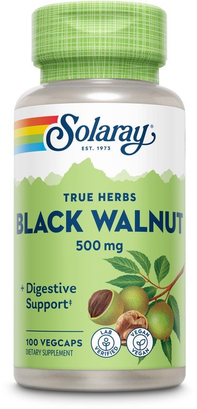 Solaray Zwarte Walnootdoppen - 100 vegacapsules