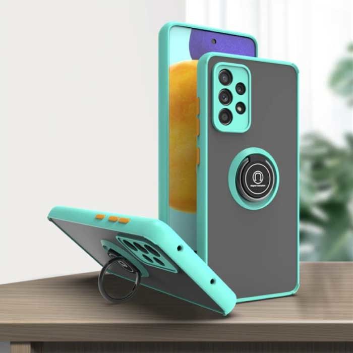 Stuff Certified® Samsung Galaxy Note 20 Ultra Case with Ring Kickstand and Magnet - Shockproof Cover Light Blue